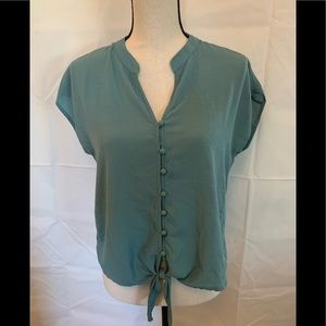 Pink Rose blouse with buttons. NWOT.